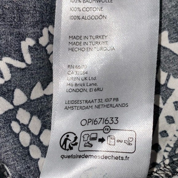 Anthropologie Maeve Bettina in Black White Print Cotton Shirt Dress 2XL   AA11 - Picture 9 of 10